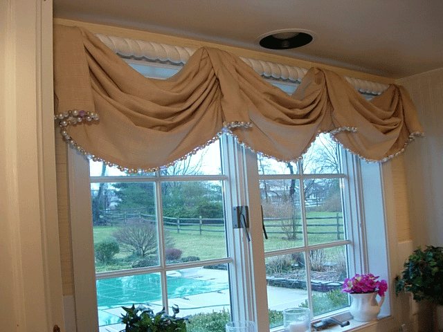 Window Treatment with Beads as trim