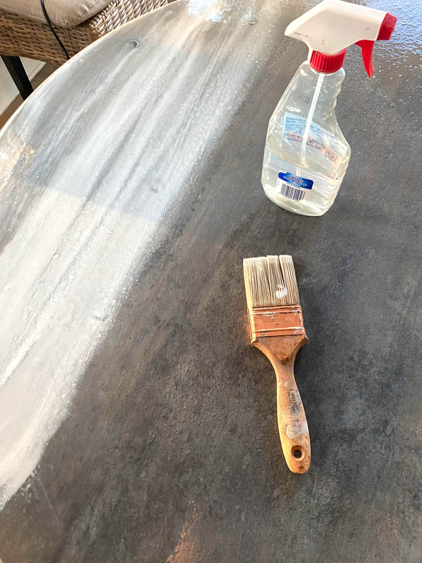 Adding paint over mineral spirits