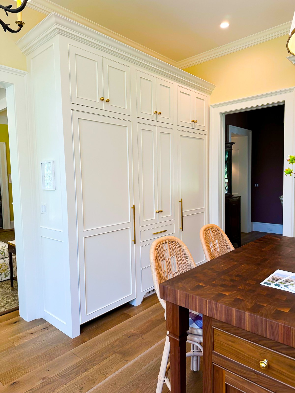 kitchen fridge and freezer wall at the Southern Living Idea House in VA