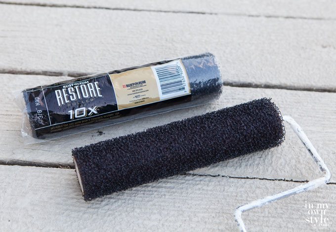 Roller needed to paint with Rustoleum Restore 10x resurfacer