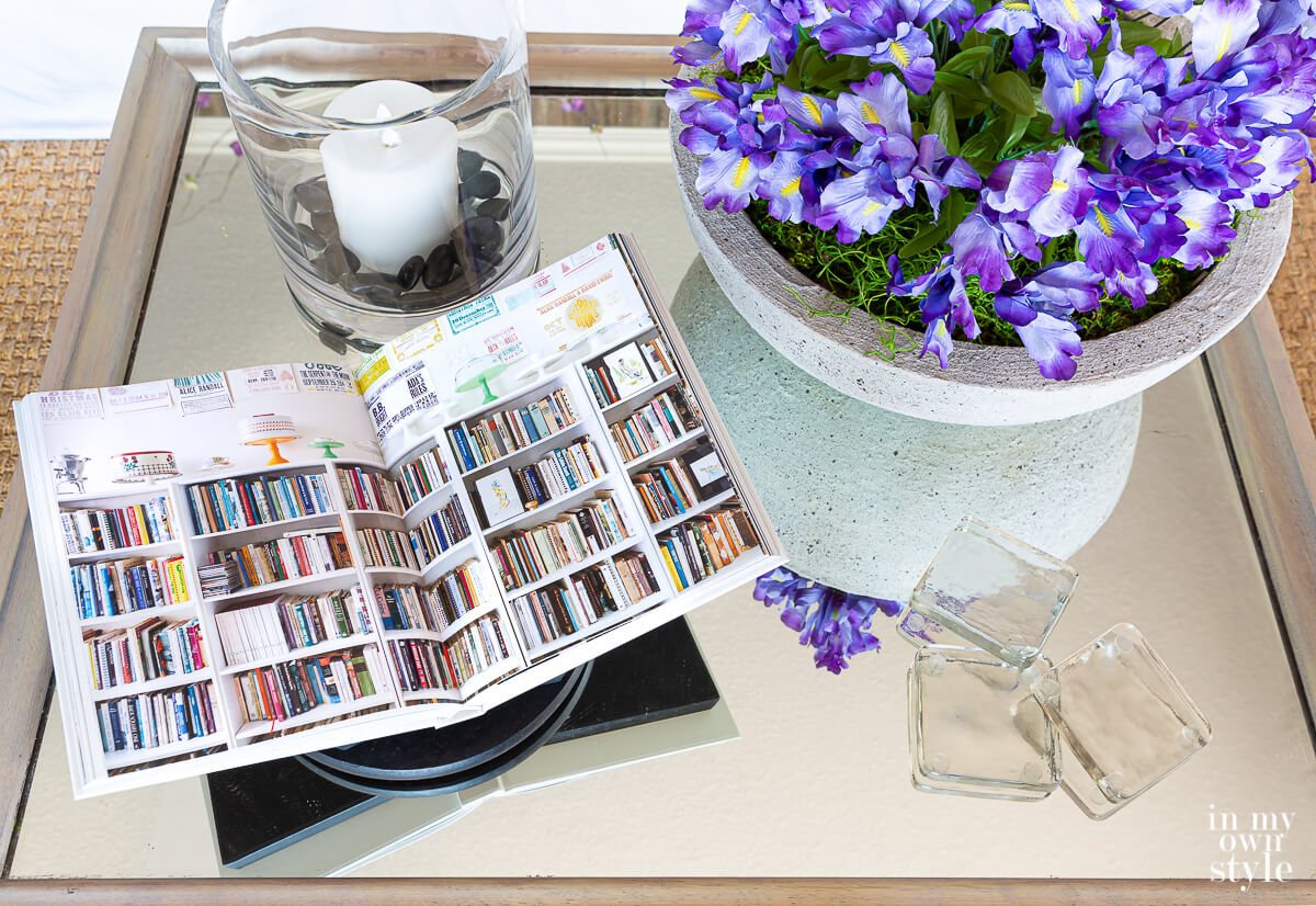 Coffee Table Styling Idea to display coffee table books.