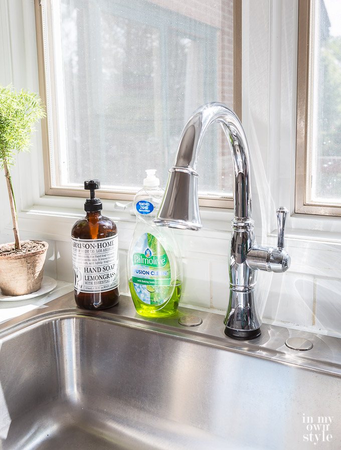 Under sink Kitchen sink soap dispenser installation