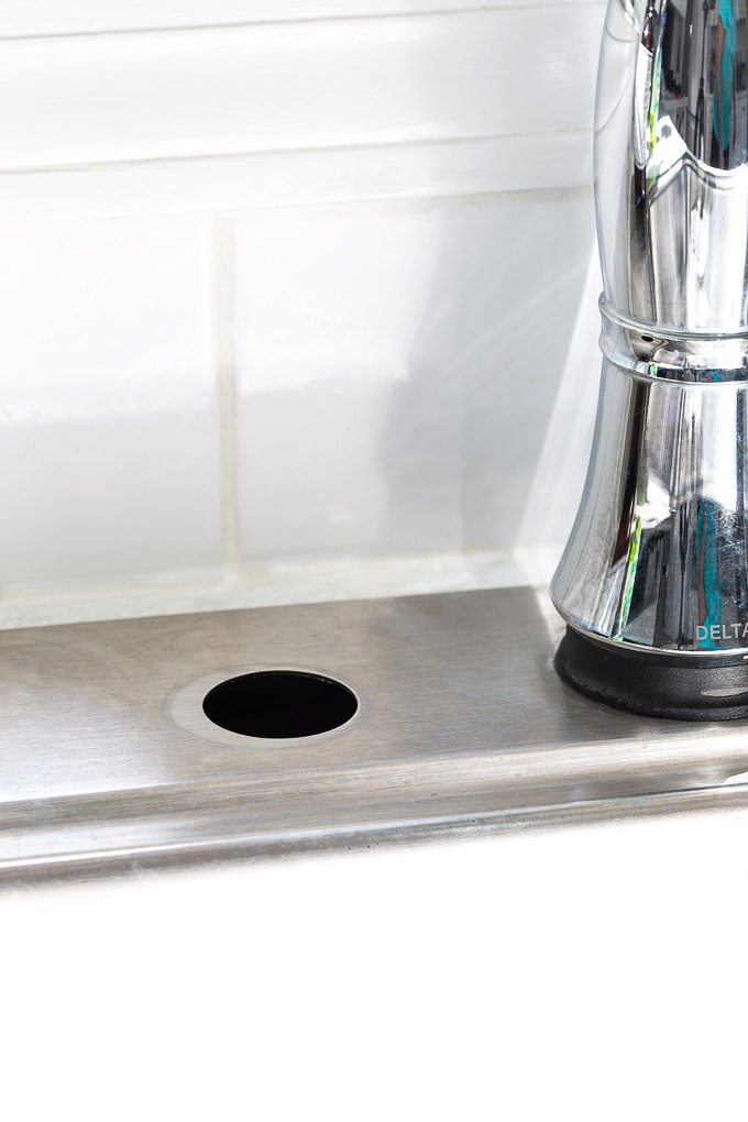 how to cover extra holes in a sink when your faucet is a one stem design