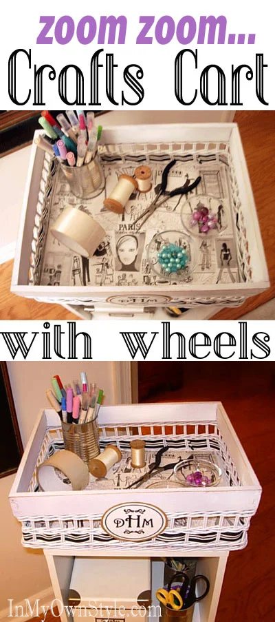 Crafts Cart with Wheels