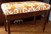 Effortless No Sew Piano Bench Cushion Upgrade