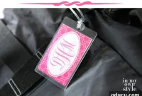 Travel in Signature Style Personalized Monogram Tags