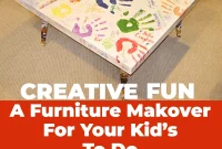 Kids Room Handprint Keepsake Table Makeover