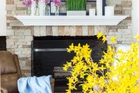 Upcycled Blooms: Spring Mantel Decor