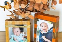 Autumnal Wood Block Photo Stand
