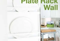 DIY Floor-to-Ceiling Wall Plate Rack