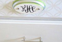 Brushstrokes of Identity: Monogramming Cabinet Drawers