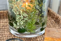 Effortless Greenery Candle Vases