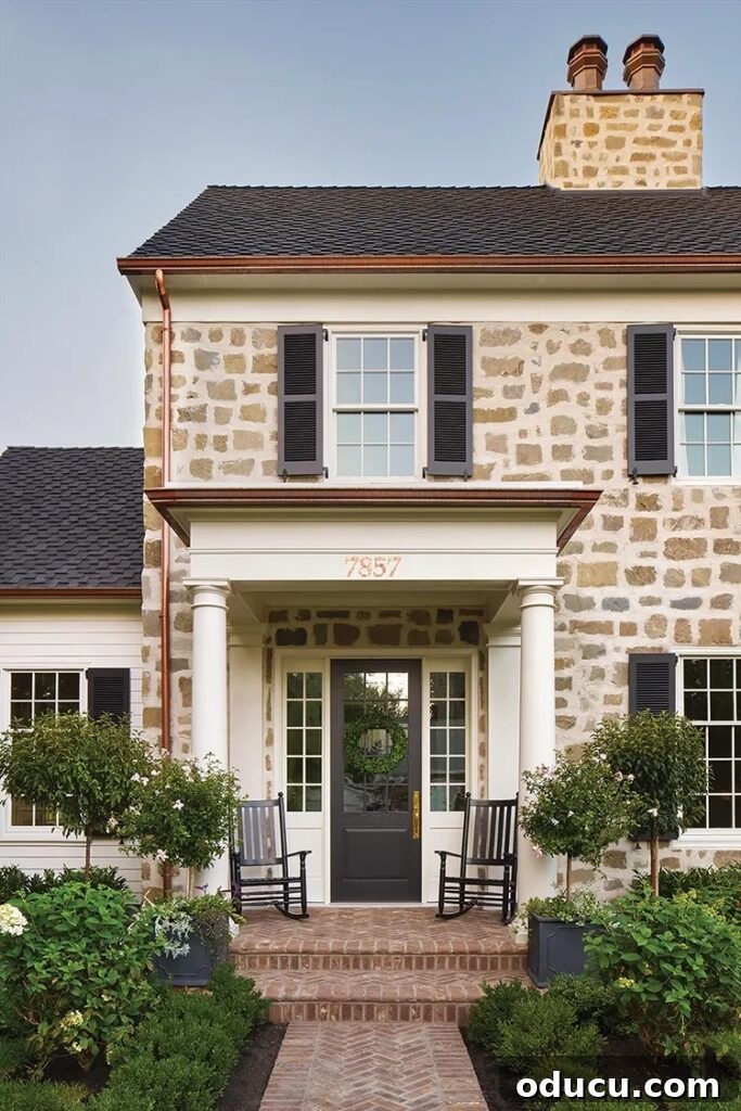 Style Scouting Edition 227 2 Charming stone house facade with lush greenery
