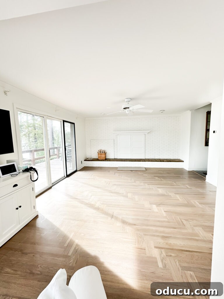 Our Ceiling Contractors Left Us Hanging 7 empty living room after ceiling makeover.