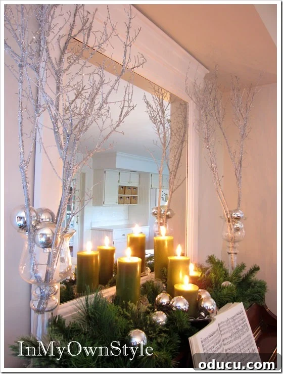How to make sparkly glitter branches for holiday decorating. Sparkly branches for DIY holiday decorating