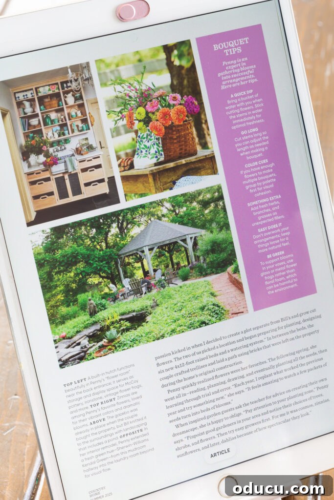 Unlocking Stunning Decor Inspiration For Free 13 Screenshot of the Libby App on an iPad, displaying a digital magazine with easy navigation features