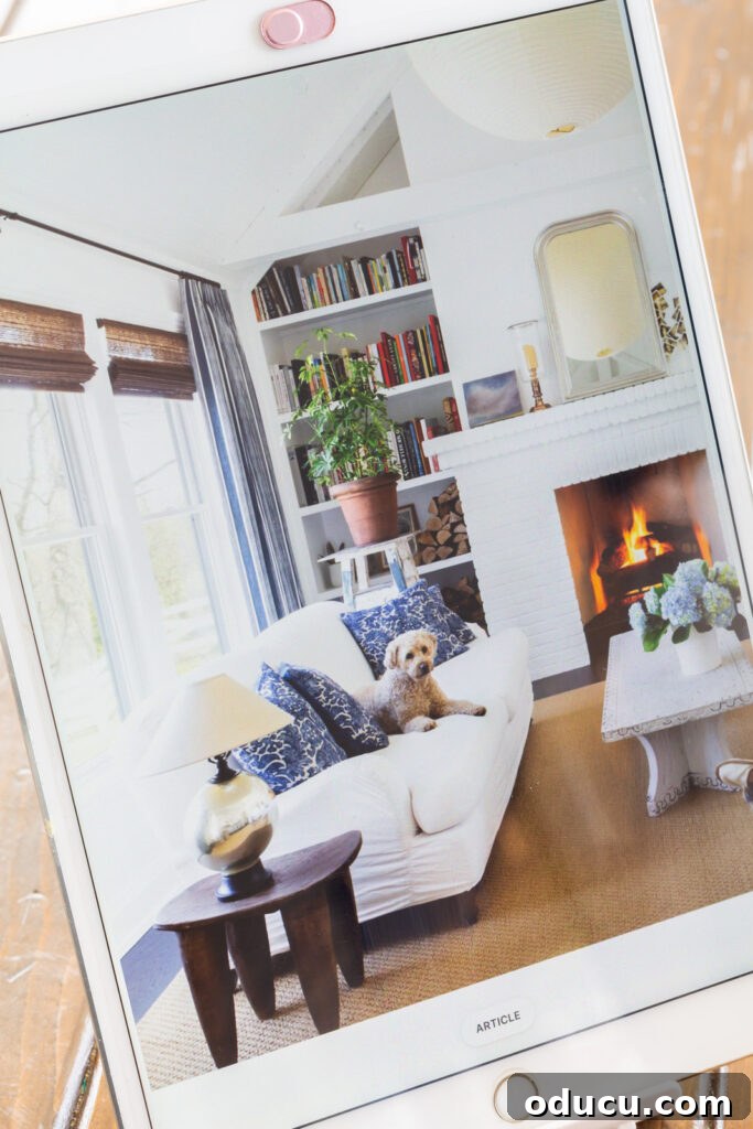 Unlocking Stunning Decor Inspiration For Free 8 Reading a digital magazine on an iPad using the Libby App, showcasing the user-friendly interface