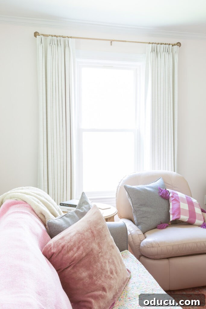 THY Curtains Adorn Every Space Beautifully 15 A single window elegantly dressed with ready-made TwoPages blackout lined drapes, creating a serene and stylish ambiance.