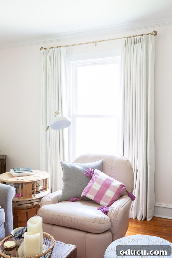 THY Curtains Adorn Every Space Beautifully 17 Ready-made TwoPages blackout lined drapes gracefully hanging from a single window, presenting a sophisticated and complete look for the living space.