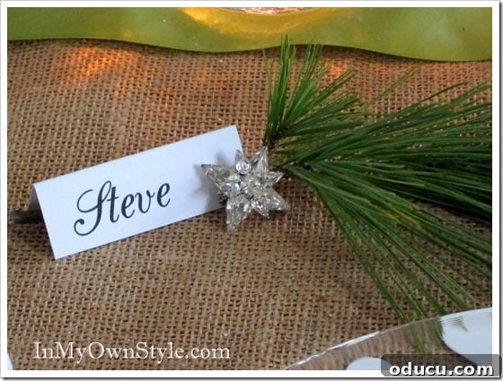 Place-card-idea Creative place card ideas for Christmas dinner