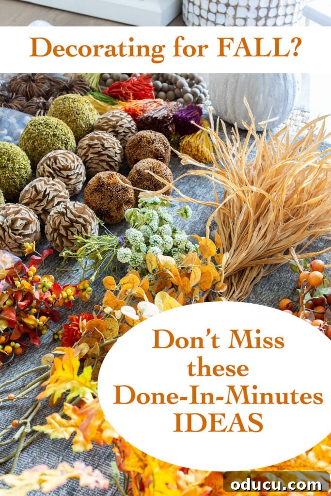 Fall Decor Reimagined 45 fall decor spread out on a floor to use to decorate a home for the fall season using fast and easy autumn decor ideas.