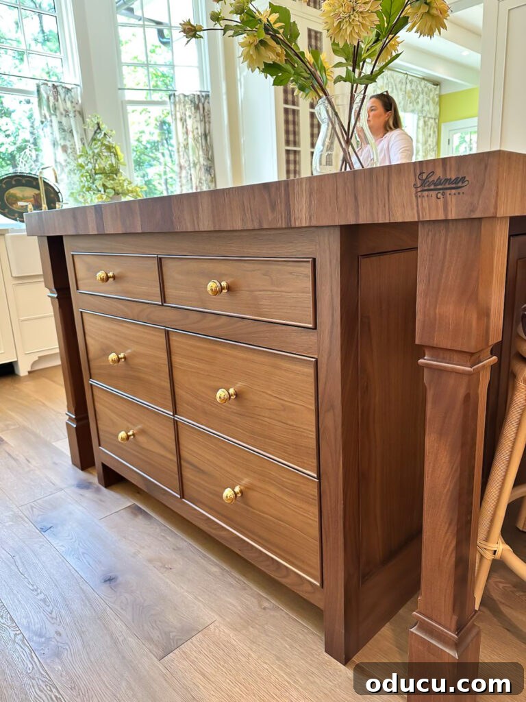 Shaping Tomorrow's Home: Inside the Southern Living Idea House 2025 18 solid wood kitchen island at the Southern Living Idea House in Keswick, VA