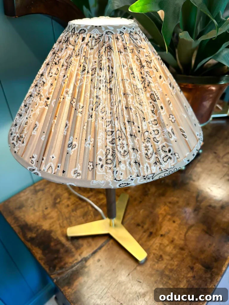 Shaping Tomorrow's Home: Inside the Southern Living Idea House 2025 41 bandana fabric lampshade