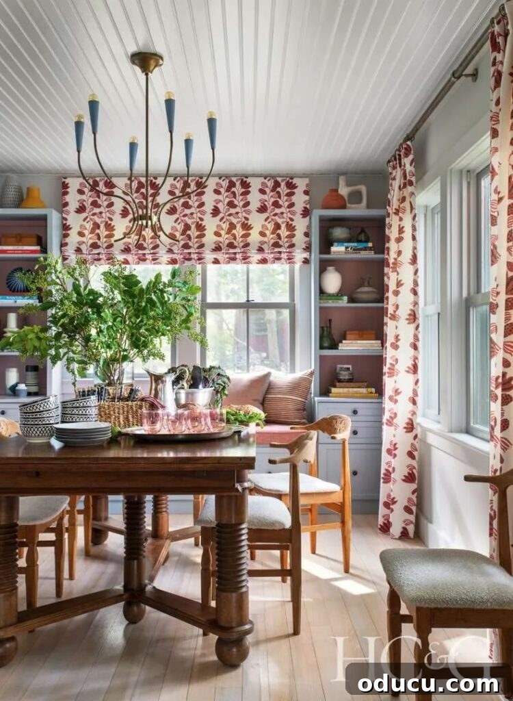 Trend Tracker 261 2 Vibrant and inviting dining room with rich colors and abundant natural light, creating a perfect atmosphere for fall gatherings and family meals.