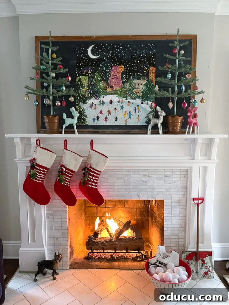 Chic Discoveries: Issue 271 2 colorful Chalkboard on Christmas mantel