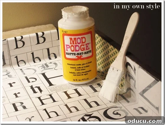 Mod-Podge Mod-Podge Decorating Ideas for the inside of drawers.