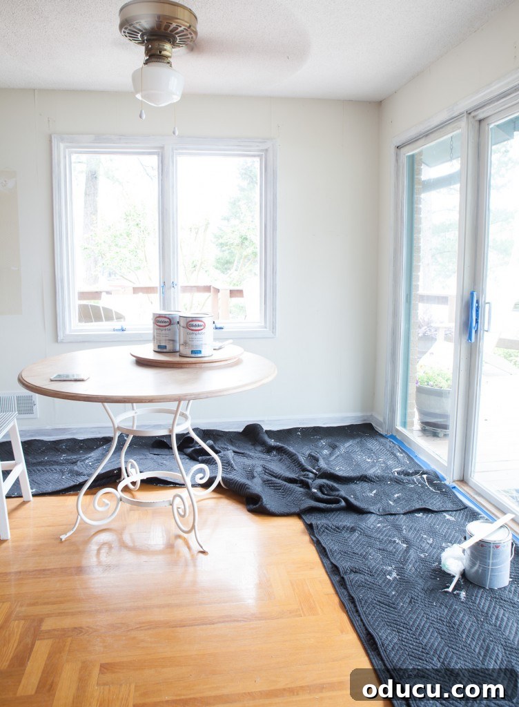 Smart Ways to Paint Window Trim Like a Pro 6 setting up to paint window trim