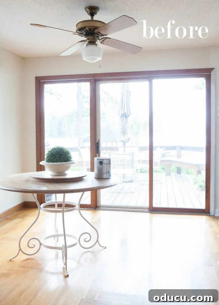 Smart Ways to Paint Window Trim Like a Pro 7 Before photo of painting wood trim