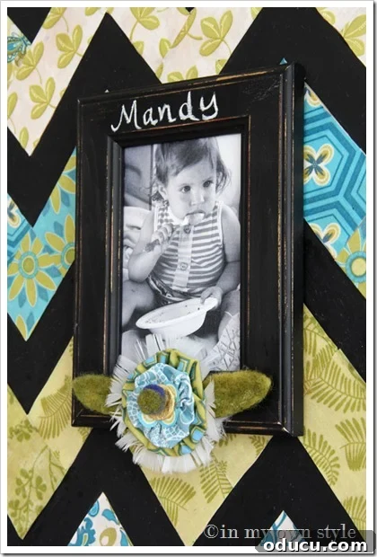Craft a Custom Chevron Chalkboard Photo Frame 2 Chevron chalk board frame