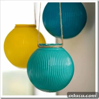 How to make inexpensive outdoor globe lights in less than 10 minutes. How to make outdoor globe lights