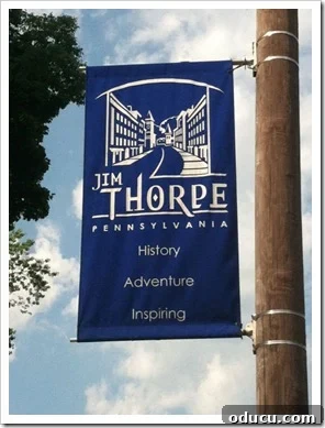 Jim Thorpe, PA Sign Jim Thorpe, PA welcome sign and scenic view