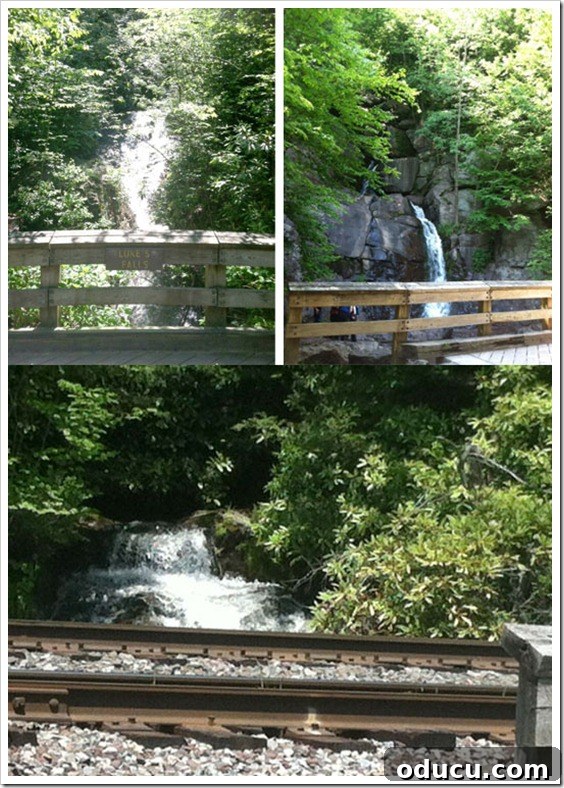 Waterfalls along the Lehigh River Gorge Waterfalls along the Lehigh River Gorge bike trail