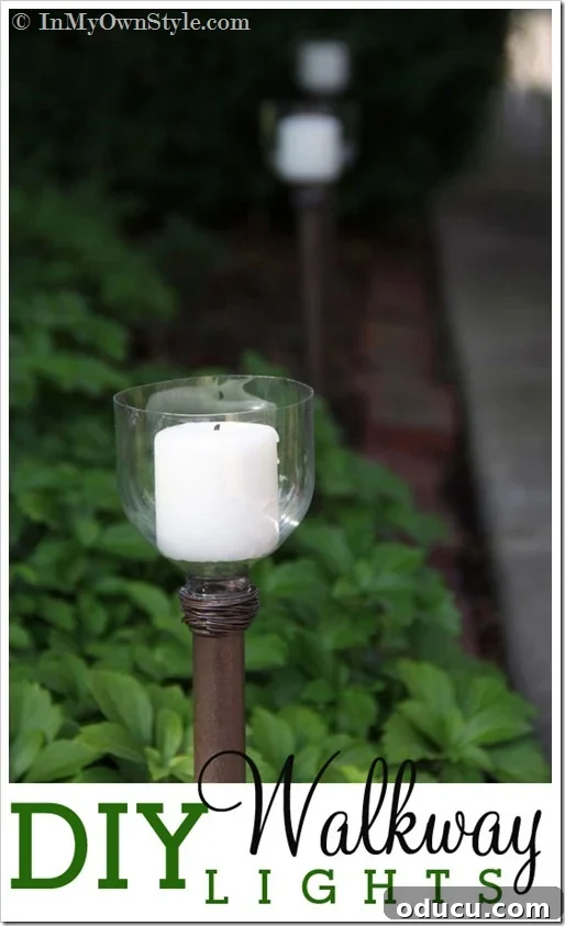 DIY Walkway Lights from Recycled Plastic Bottles