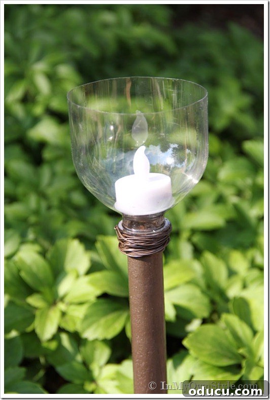 DIY Outdoor Garden Light Made from Recycled Plastic Bottle