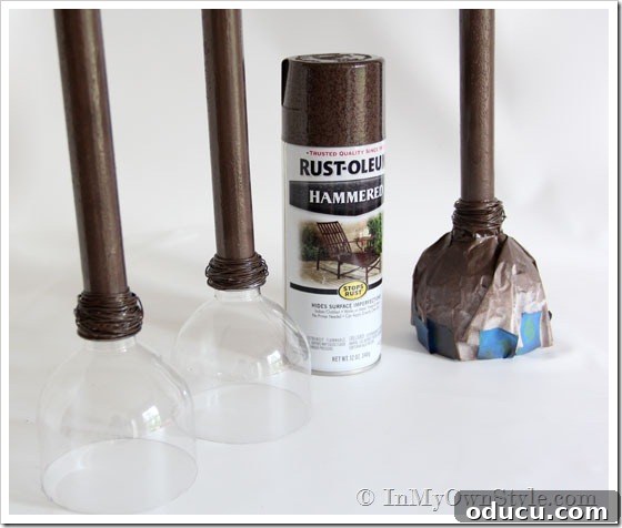 Plastic Bottles Transformed into Elegant Candle Holders