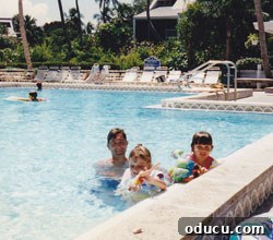 My Two Proudest DIY Achievements 8 Another child with water wings, learning to swim