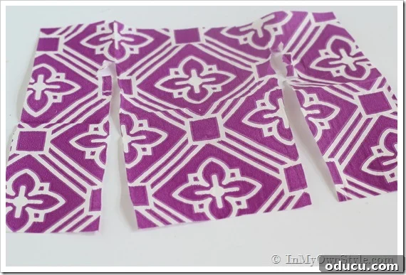 Furniture makeovers How to cut the napkin to cover drawer pulls, illustrating precision
