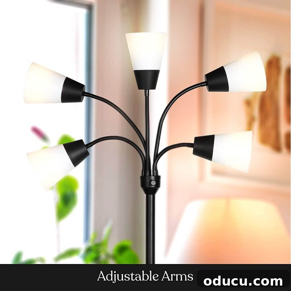 Stylish Dorm Room Decor for Less 7 A multi arm adjustable floor lamp.