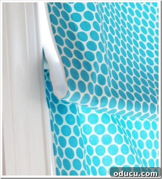 How to make a no sew window shade by folding fabric over the higher tension rod.
