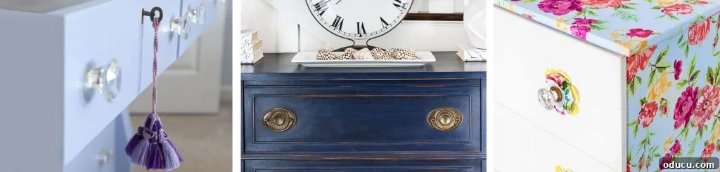 Chalk Paint Demystified: Every Question Answered 6 Elegant blue chalk-painted sideboard in a stylish home entryway