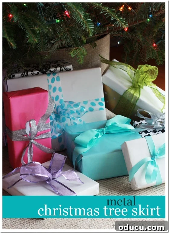 Christmas-Tree-metal-stand cover Christmas-Tree-skirt ideas: metal christmas tree skirt