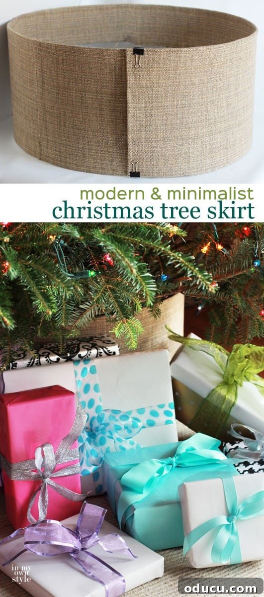 Sleek Minimalist Christmas Tree Collar 2 A modern and minimalist styled Christmas tree collar