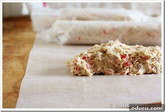 Refrigerator Cookie Recipes - Dough Logs Cookie dough is rolled into logs to place in the fridge for chilling.