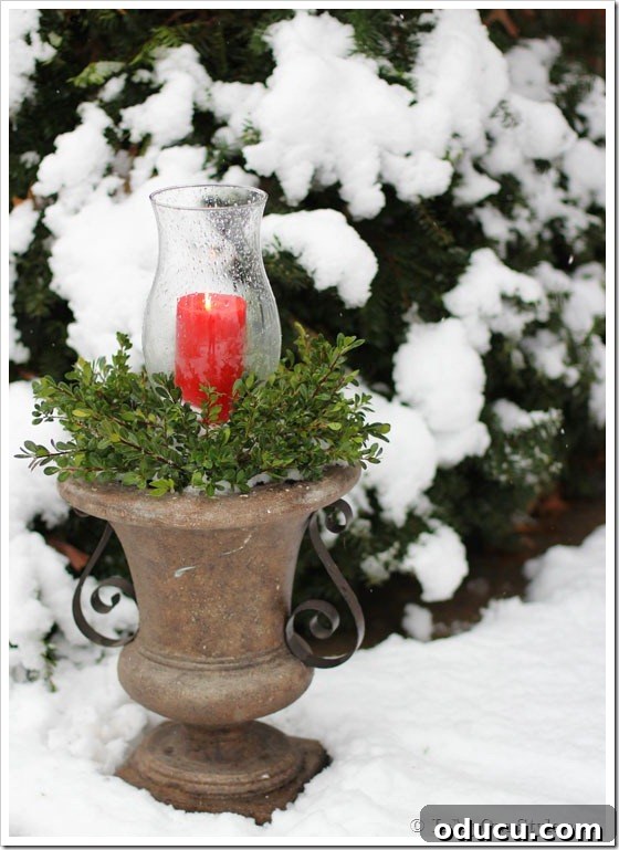 Outdoor Christmas Planter DIY