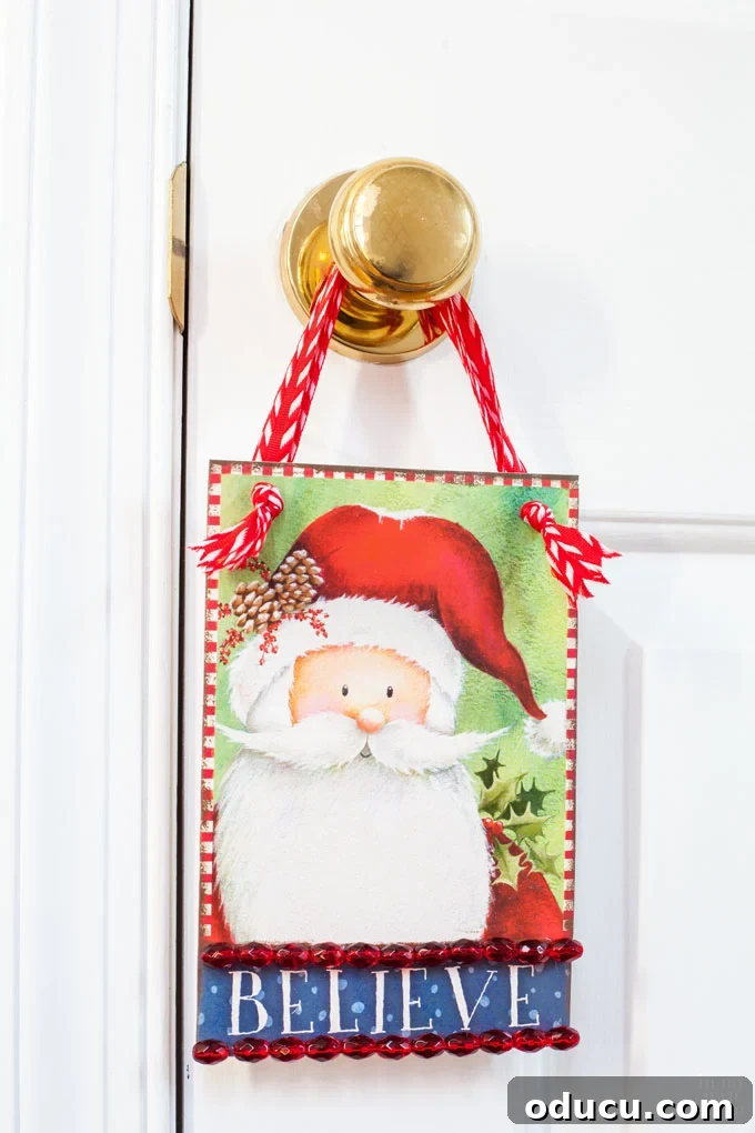 Easy to make Christmas Decorations with a Christmas card