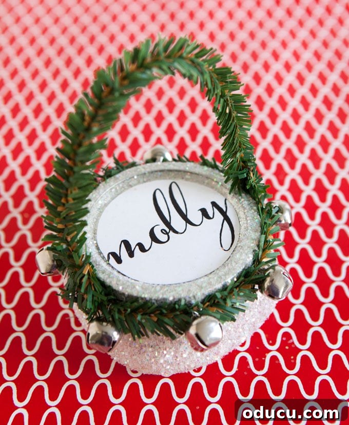 Christmas gift bag made from a Ball Jar